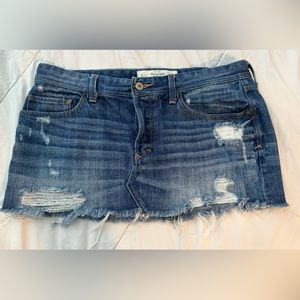 Abercrombie Jean Skirt Button Fly